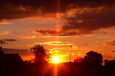 zachód w Oławie #zachód_słońcA