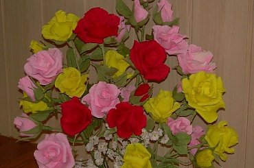 Róże z krepiny #RĘKODZIEŁOARTYST