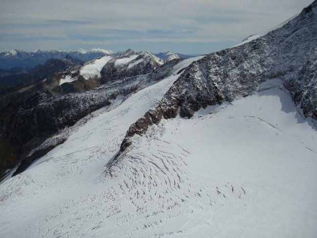Widok z Aperer Freiger 3261 m n.p.m. Alpy Stubaiskie/Austria #Alpy #góry #lodowce