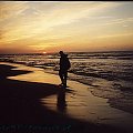 Krynica Morska 2002r. #Bałtyk #KrynicaMorska #Morze #Plaża #Polska #Urlop #Wczasy #Wypoczynek #Zima #Zachód