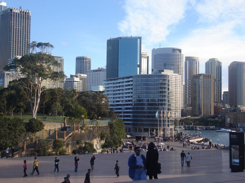 widok na Sydney od strony Opera House