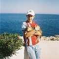Patrick z naszym hotelowym kotkiem Carlos`em