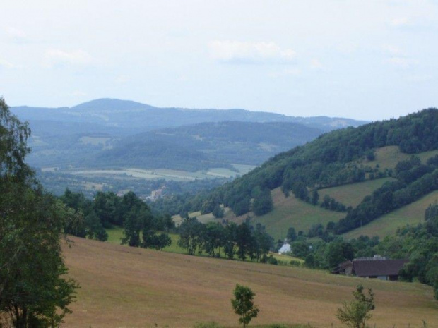 Widok na góry przy granicy Polsko Czeskiej.