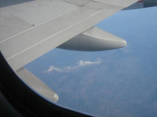 himalaje z okna samolotu