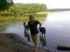 To jestem ja Monika wraz ze swoją sforą psów (lato 2007r)