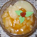 Kisiel morelowy z ananasem #DeserySłodkości #podwieczorek #jedzenie #kulinaria #kisiel #owoce #ananas #morele