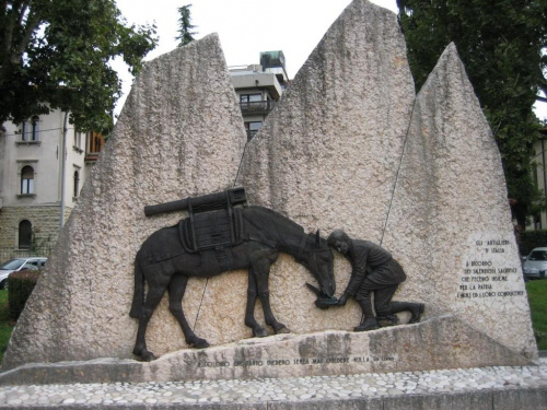 Belluno, pomnik artylerii alpejskiej #Belluno #Włochy #WenecjaEuganejska
