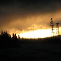 zachód słońca Łysa Góra #przyroda #natura #krajobraz #ZachódSłońca #niebo #chmury #góry #ŁysaGóra #JeleniaGóra #karkonosze #sudety