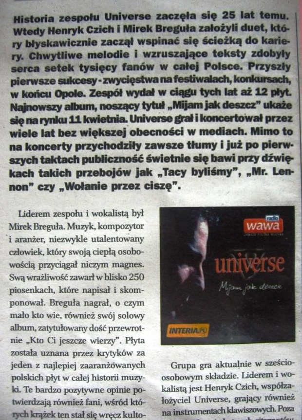 Universe w Wieściach