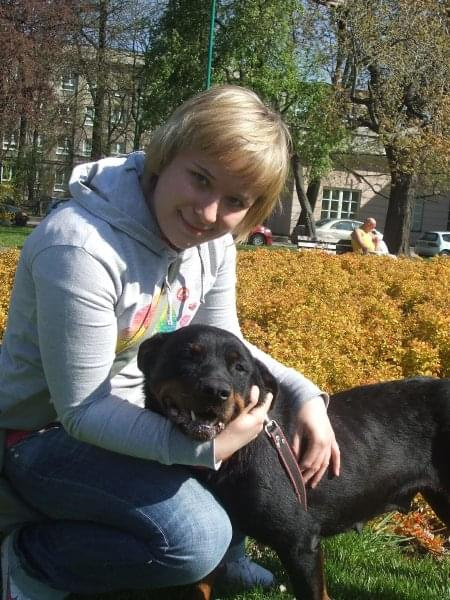 Buba na tymczsiku u cioci Danusi #pies #rottweiler