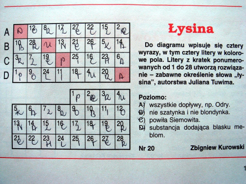 Dwutygodnik szaradziarski "Rozrywka" nr 7 (1292)