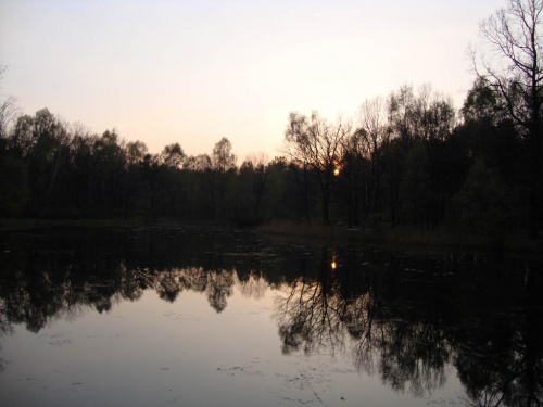 zachód słońca nad jeziorem (Dolina 3Stawów w Katowicach) #ZachódSłońca #jezioro #Dolina3StawówWKatowicach #Katowice