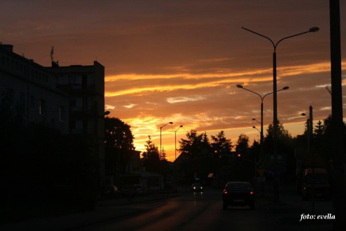 zachód słońca nad Myszkowem, 21.06.2008