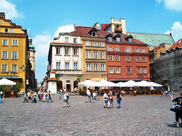 Plac Zamkowy, wejście na Stare Miasto, po lewej przez ulicę Piwną, po prawej przez ulicę Świętojańską. #wakacje #urlop #podróże #zwiedzanie #Polska #Warszawa