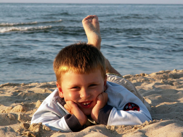 Olek na plaży