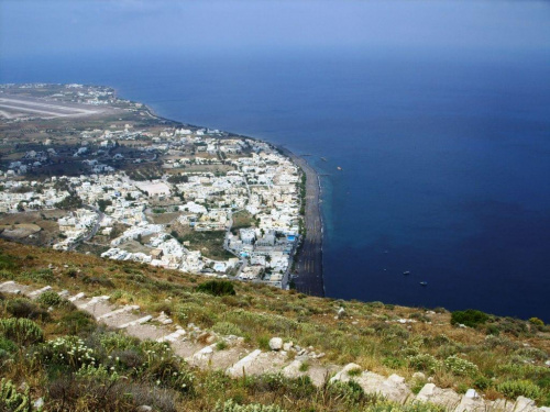 Santorini, widok z Ancient Thera