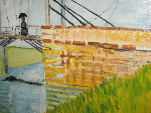 miniatura V.Van Gogh ''most''
( Olej-płótno 31x43 cm
1996r )
(cena 100 zł + wysyłka) #przyroda #most #sztuka