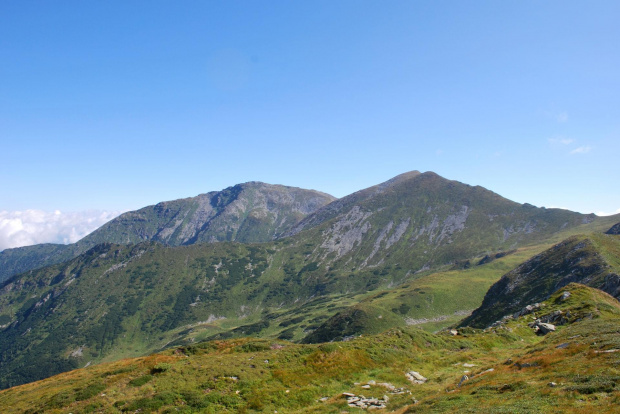 Pietrosul (2303 m.), Rebra- najwyższe wzniesienia Alp Rodniańskich.