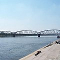 Widok na most na rzece Wisła