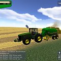 John Deere 8530 + prasa do słomy John Deere 690 #LandwirtschaftsSimulator2008 #JohnDeere