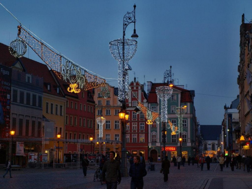 Dekoracje bożonarodzeniowe we Wrocławiu #noc #Wrocław #święta #BożeNarodzenie