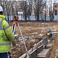 Trwa wylewanie fundamentów - takl wyglądał plac budowy 9 lutego 2009 roku.