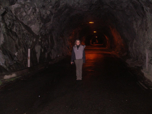 Tunel, żeby było fajniej przez tą górę wiódł też drugi, tyle że dla samochodów ;]