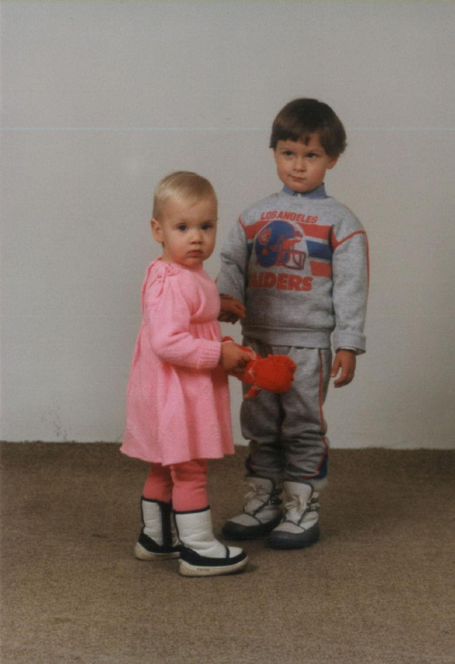 Moje dzieci;Piotrek i Zuzia u fotografa, II połowa lat 80 #Rodzinnie