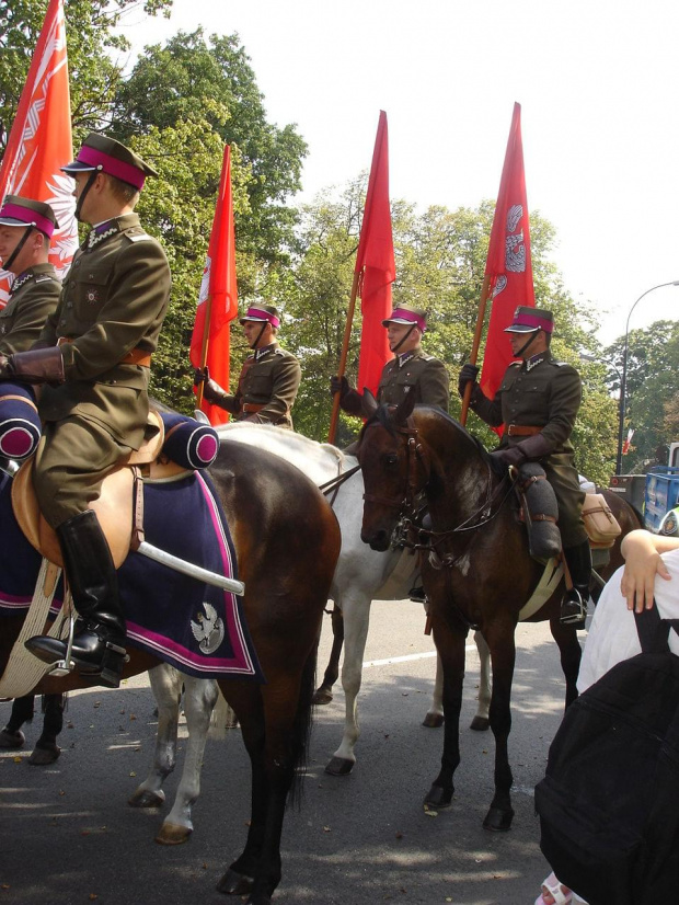 Kawalerzyści też oczywiście brali udział w Defiladzie, konie mieli piękne.