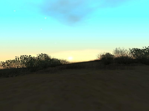 Wschód słońca na pustyni. Leżąc w śpiworze podziwiam ten wspaniały widok. :P