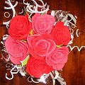 bukiet z 7 róż #bukiet #KwiatyZBibuły #handmade